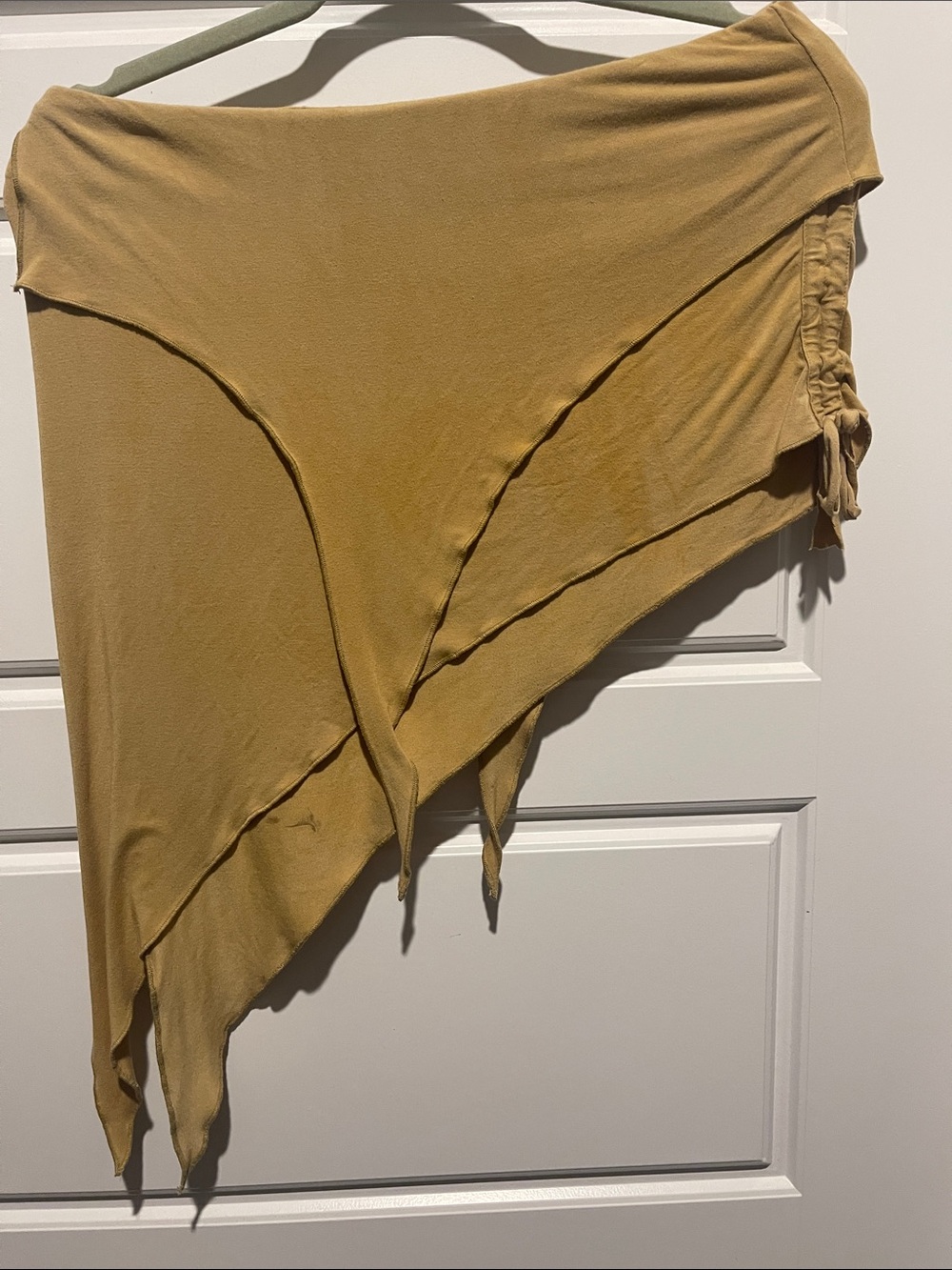 Bamboo hand made Asymmetrical Mustard Yellow Women's Wrap Skirt